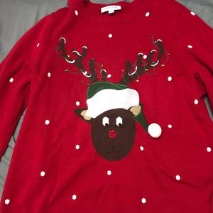 Breckinridge Woman size 2x Christmas sweater with reindeer.